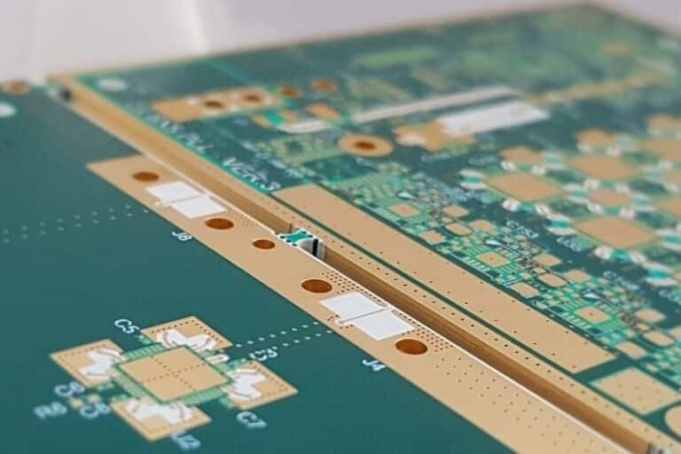 Engineer verifying PCB prototype design for accuracy at JHYPCB