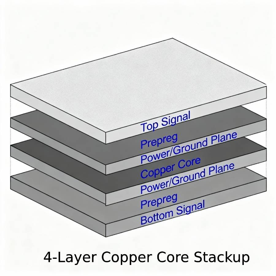 4 layer copper core stackup