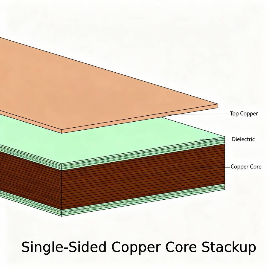 single sided copper core stackup