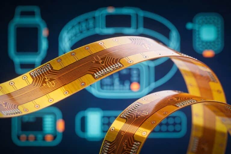 Flexible PCB applied in wearable and medical devices, with bending flex circuits suitable for body-worn sensors and compact medical electronics.