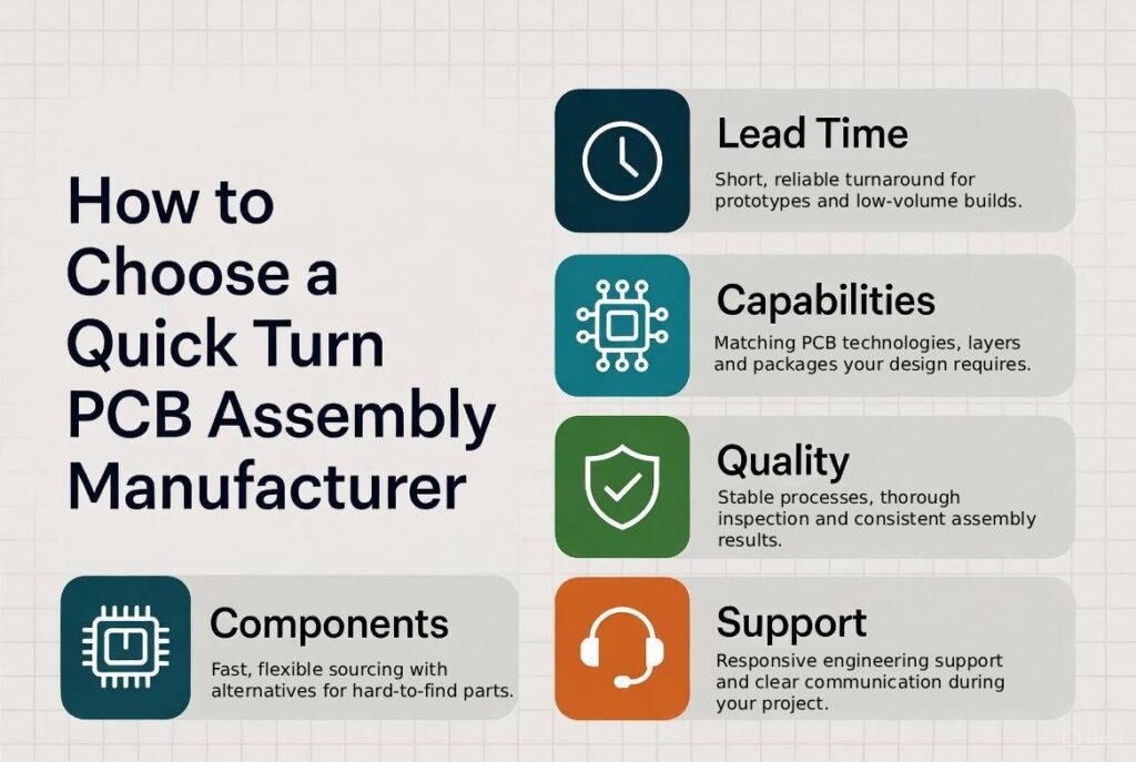 Key factors for choosing the right quick turn PCB assembly manufacturer