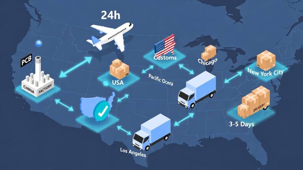 jhypcb usa door to door logistics flow