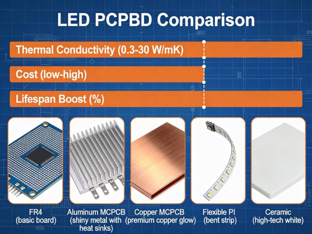 led pcb comparison