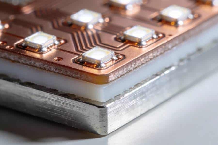 aluminum led pcb structure closeup