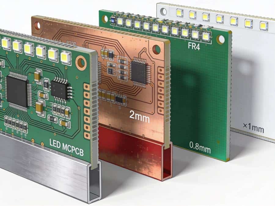 led pcb materials side comparison