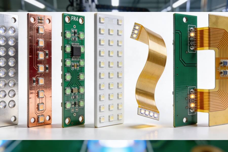 led pcb types comparison 6 boards