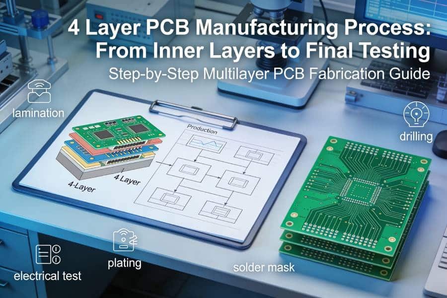 4 Layer PCB Manufacturing Process: Step‑by‑Step Guide from Inner Layers to Final Testing