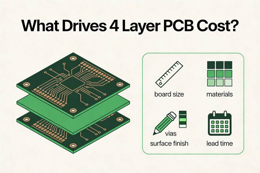 what drives 4 layer pcb cost