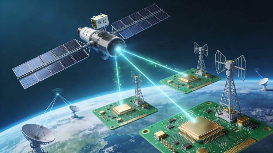 High frequency PCBs used in satellite communication and aerospace RF systems