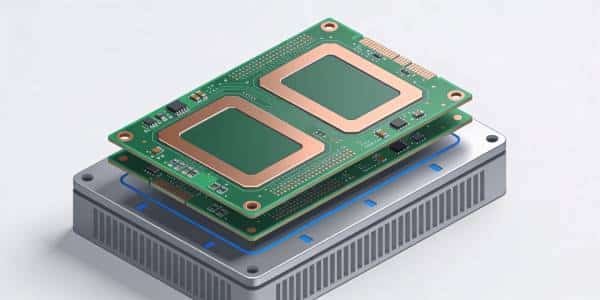 Metal-based multilayer PCB on a metallic base plate suggesting improved heat dissipation.