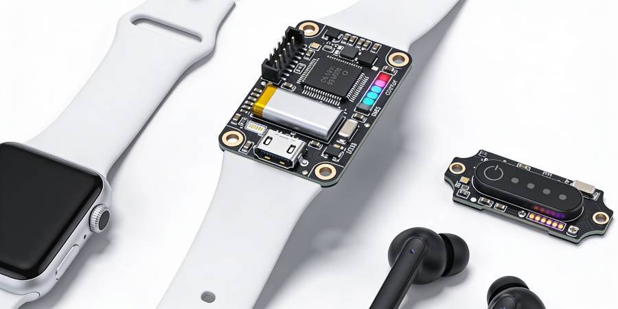 Consumer electronics prototype PCB assembly for smart gadgets wearables and portable devices