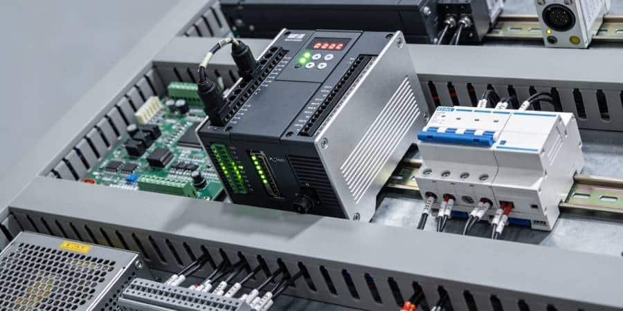 Industrial electronics equipment featuring PCB assemblies for control systems and automation