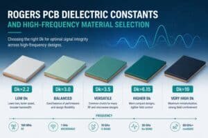 different rogers pcb dielectric constant levels for high frequency material selection.