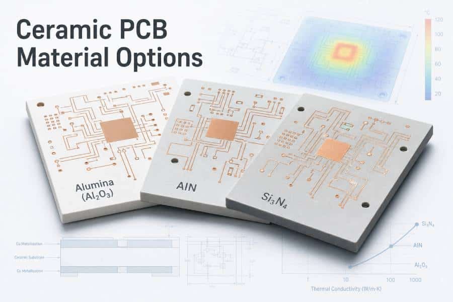different ceramic pcb material options