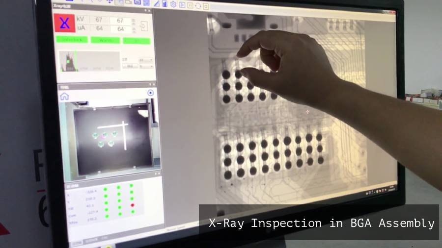 X-ray inspection in BGA assembly