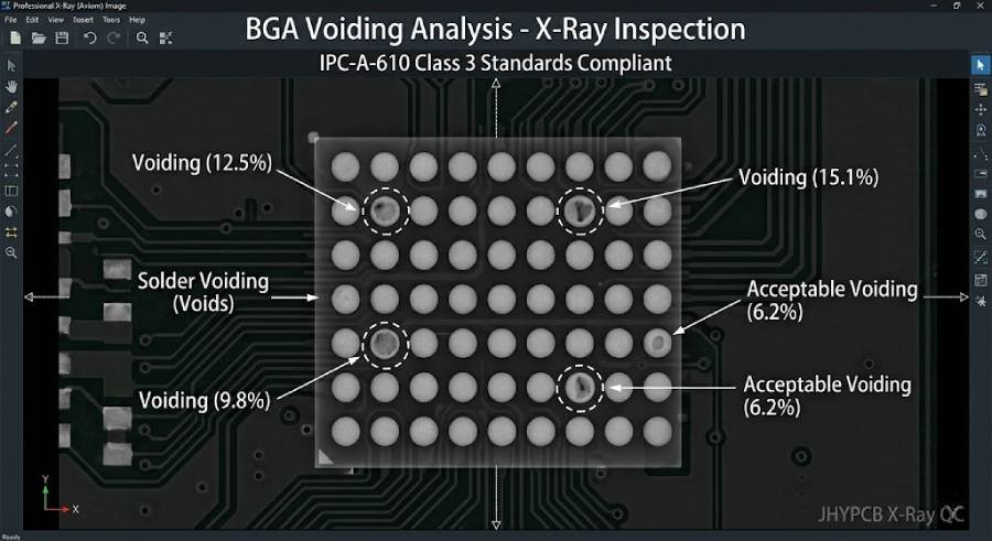 bga voiding analysis x ray inspection qc