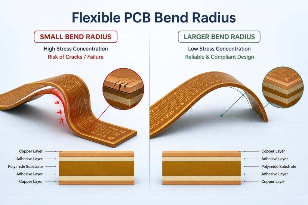 flex pcb bend radius