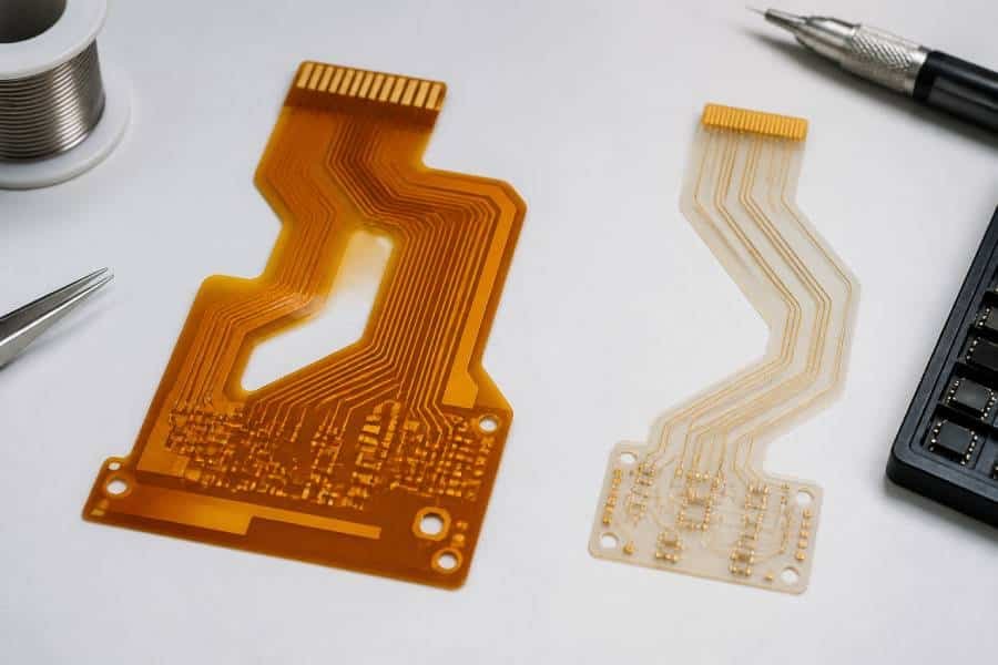 Polyimide and PET flexible PCB materials comparison