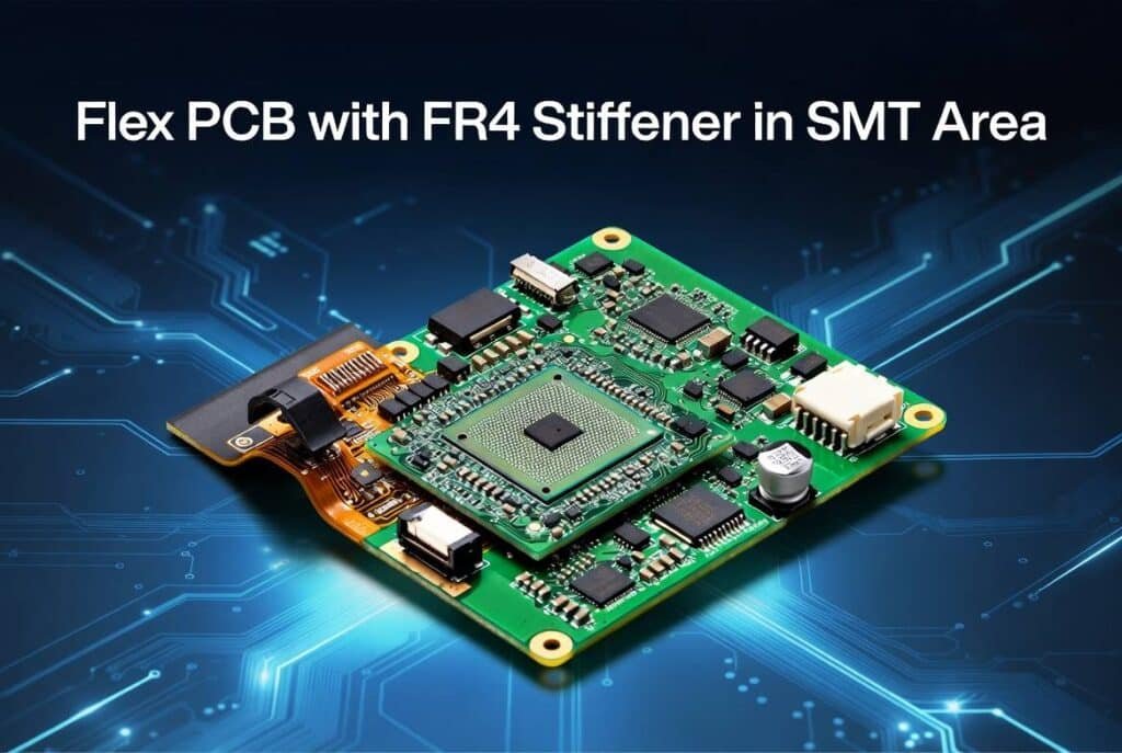 Flex PCB with FR4 Stiffener in SMT Area