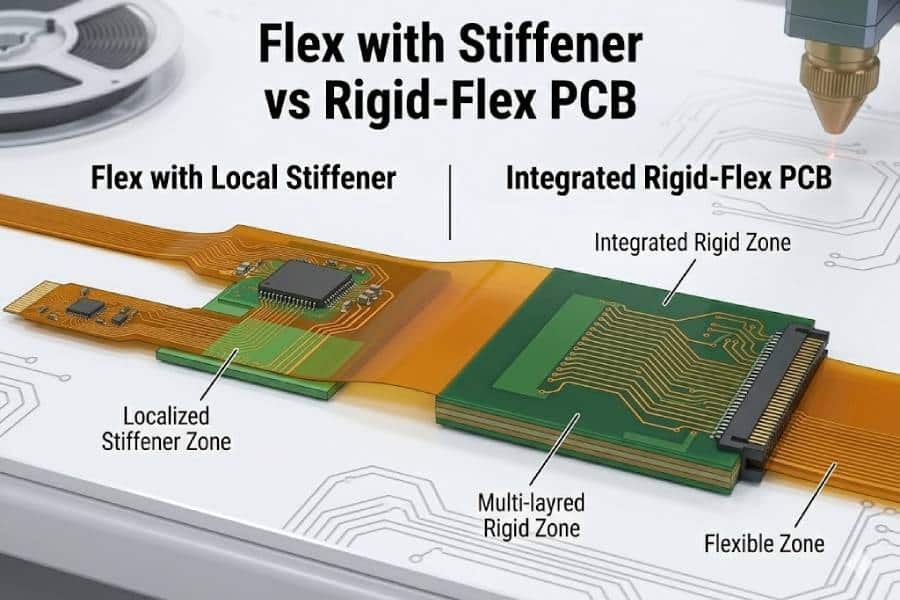 Flex with stiffener vs rigid-flex PCB comparison cover image