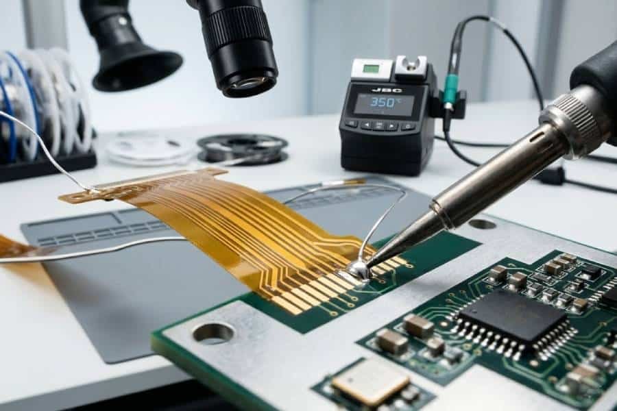 Flexible PCB soldering during SMT assembly