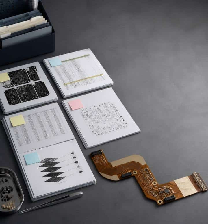 Flexible PCB assembly quote requirements showing Gerber files, BOM, XY data, and assembly drawing