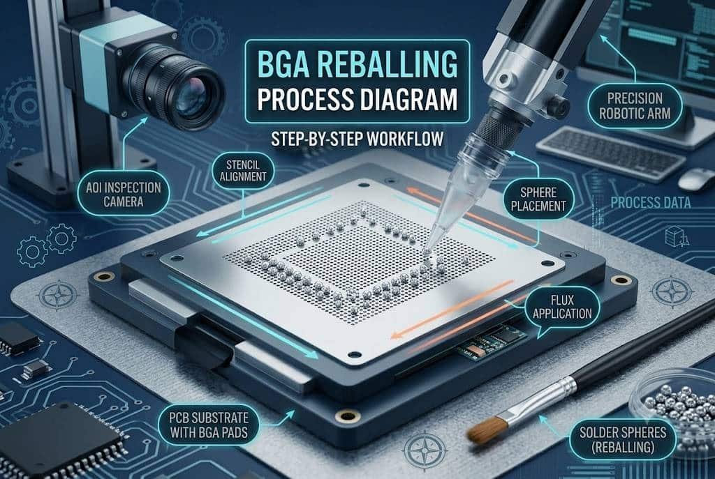 BGA Reballing Process Diagram