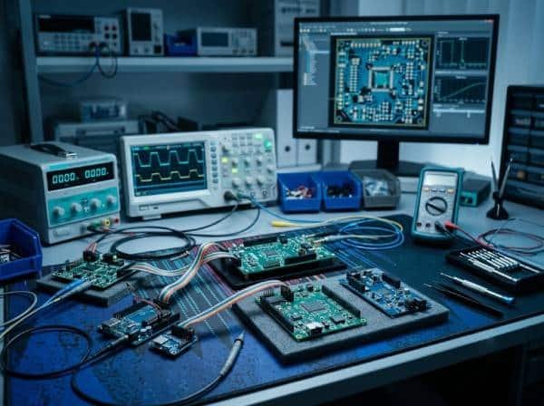 Prototype PCB boards and test instruments for startup hardware and R&D projects