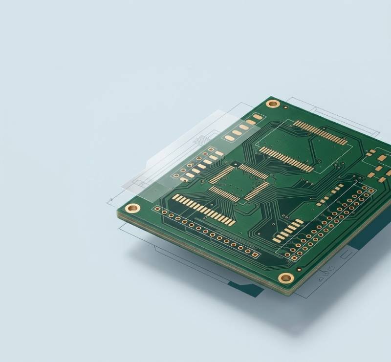 Bare multilayer PCB with engineering review layers for Gerber file quotation