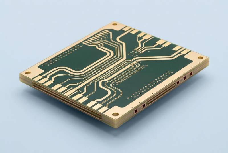 Bare high-frequency PCB with precision RF routing and specialized laminate construction