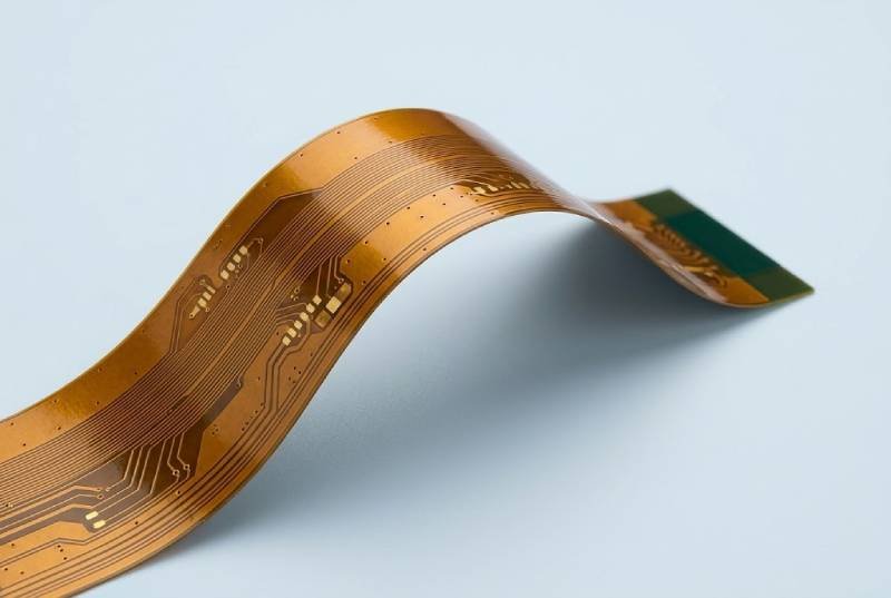 Bare flexible PCB made with polyimide material and copper circuit traces