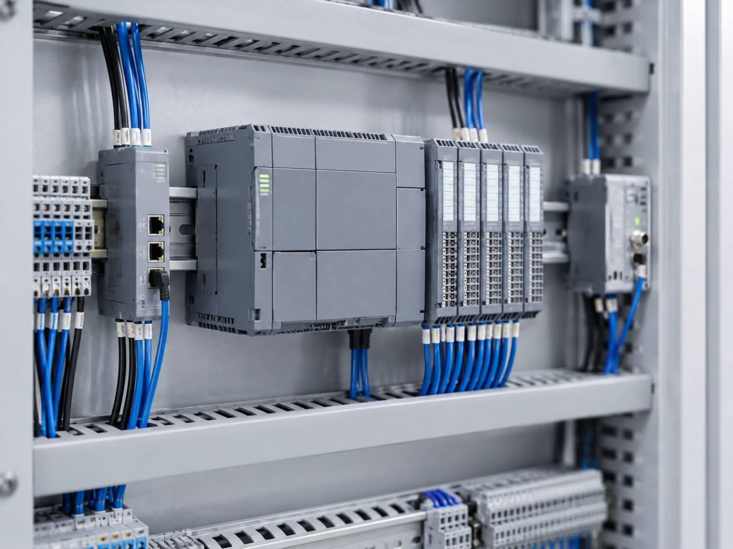 Industrial automation equipment illustrating the application context for custom control printed circuit boards